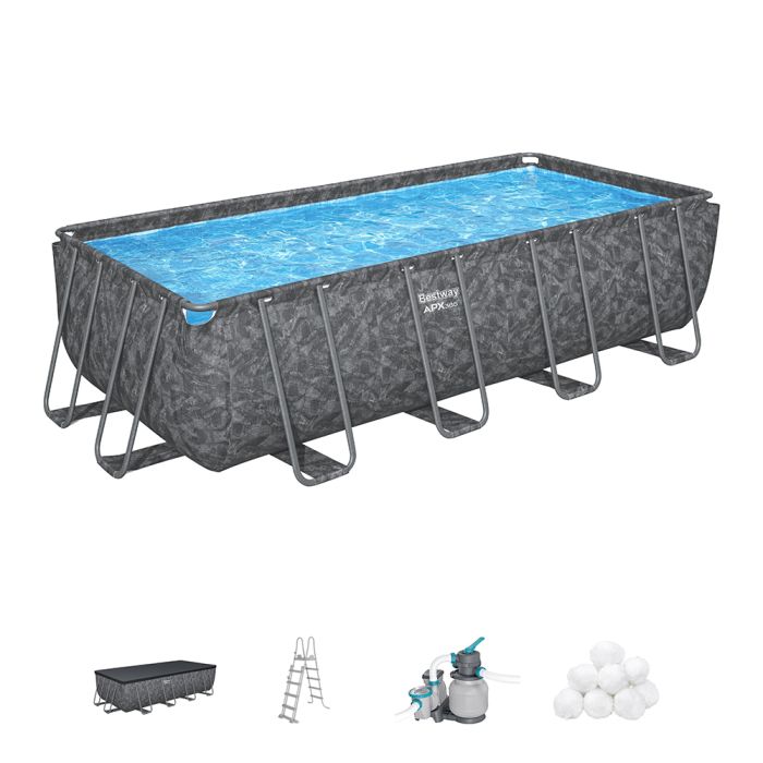 Bestway Kit piscine hors sol rectangulaire APX 365 5,49 x 2,74 x 1,32 מ'